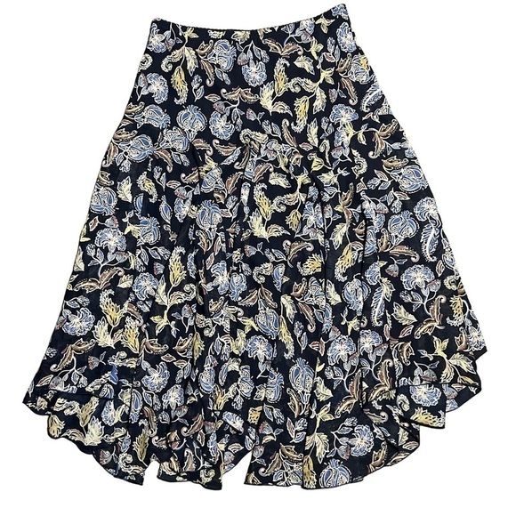 Susan Graver Flowy Floral Skirt - Picture 1 of 7